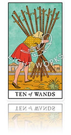 TEN OF WANDS（ワンドの 10）